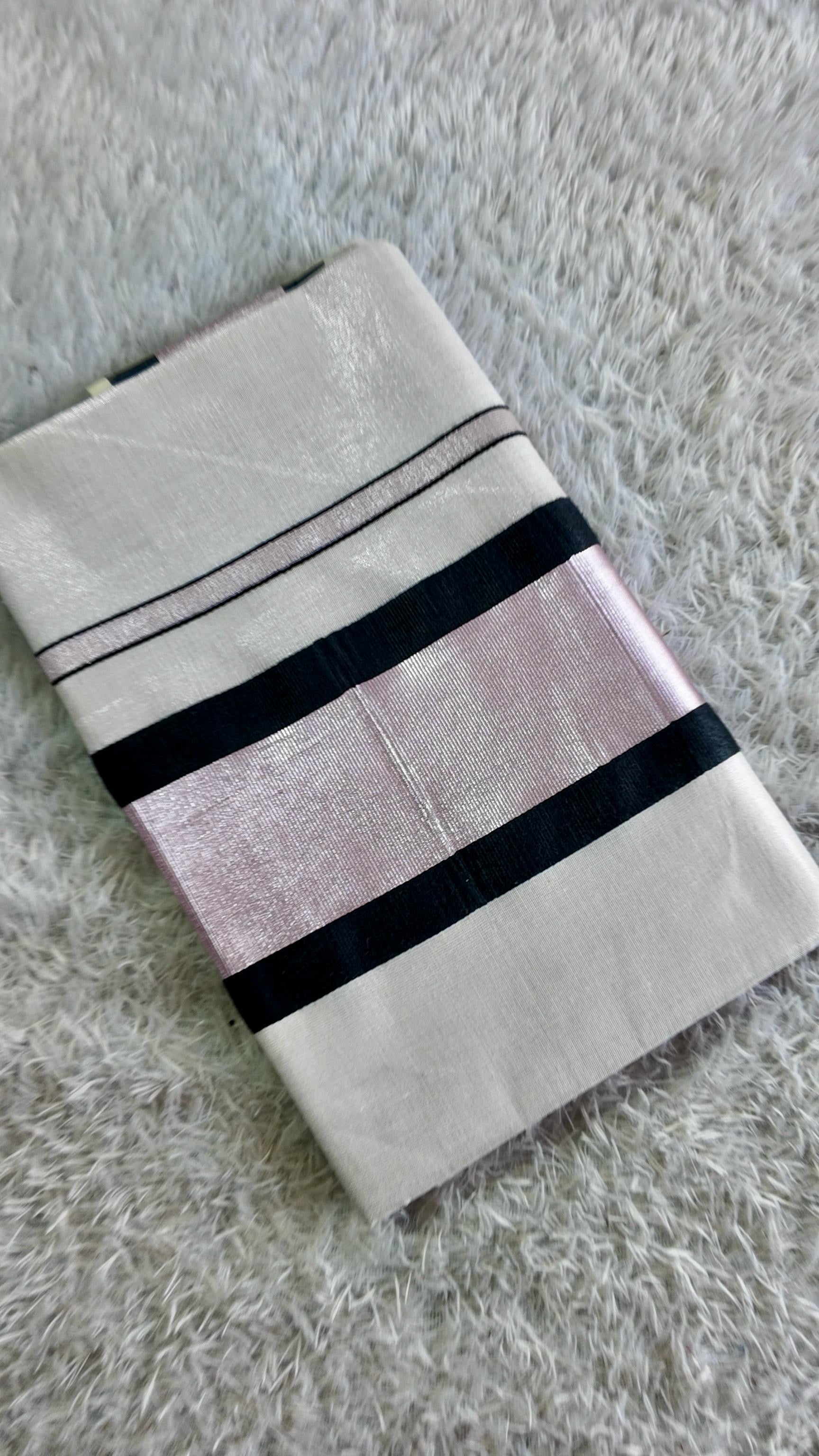Premium Rose Gold Tissue saree(Petaline Rose Gold)