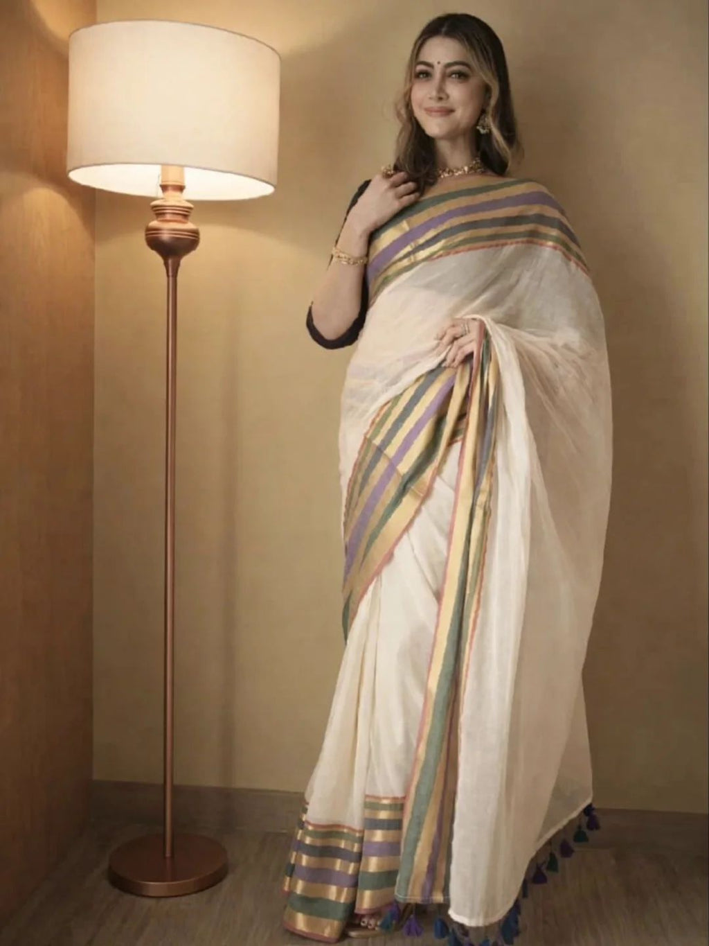 Mul cotton saree(Martha inspired )