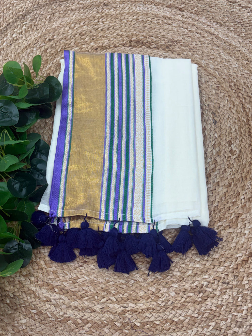 Neelambari Mul saree