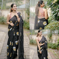 Tamil and Malayalam khadi cotton saree with printed blouse