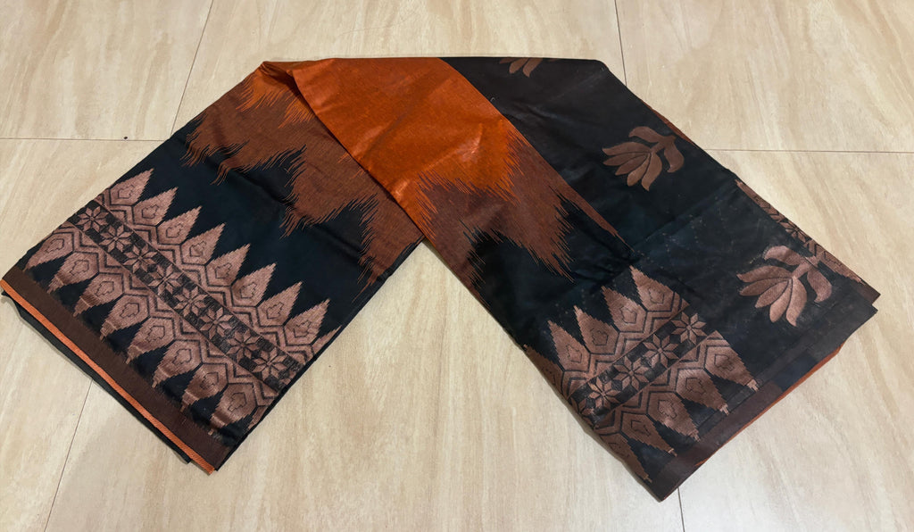 Double side temple Korean cotton saree