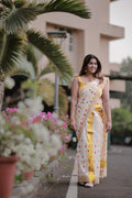Micro Flower Golden Kasavu Cotton Set Mundu