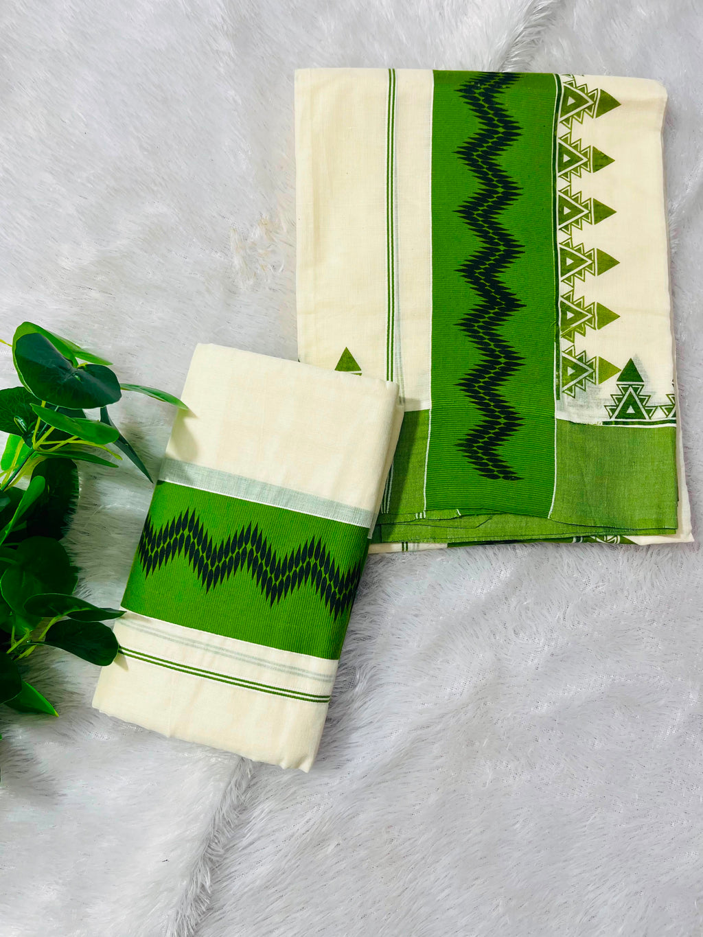 Kattikara Temple Printed Set Mundu(Midhunam)