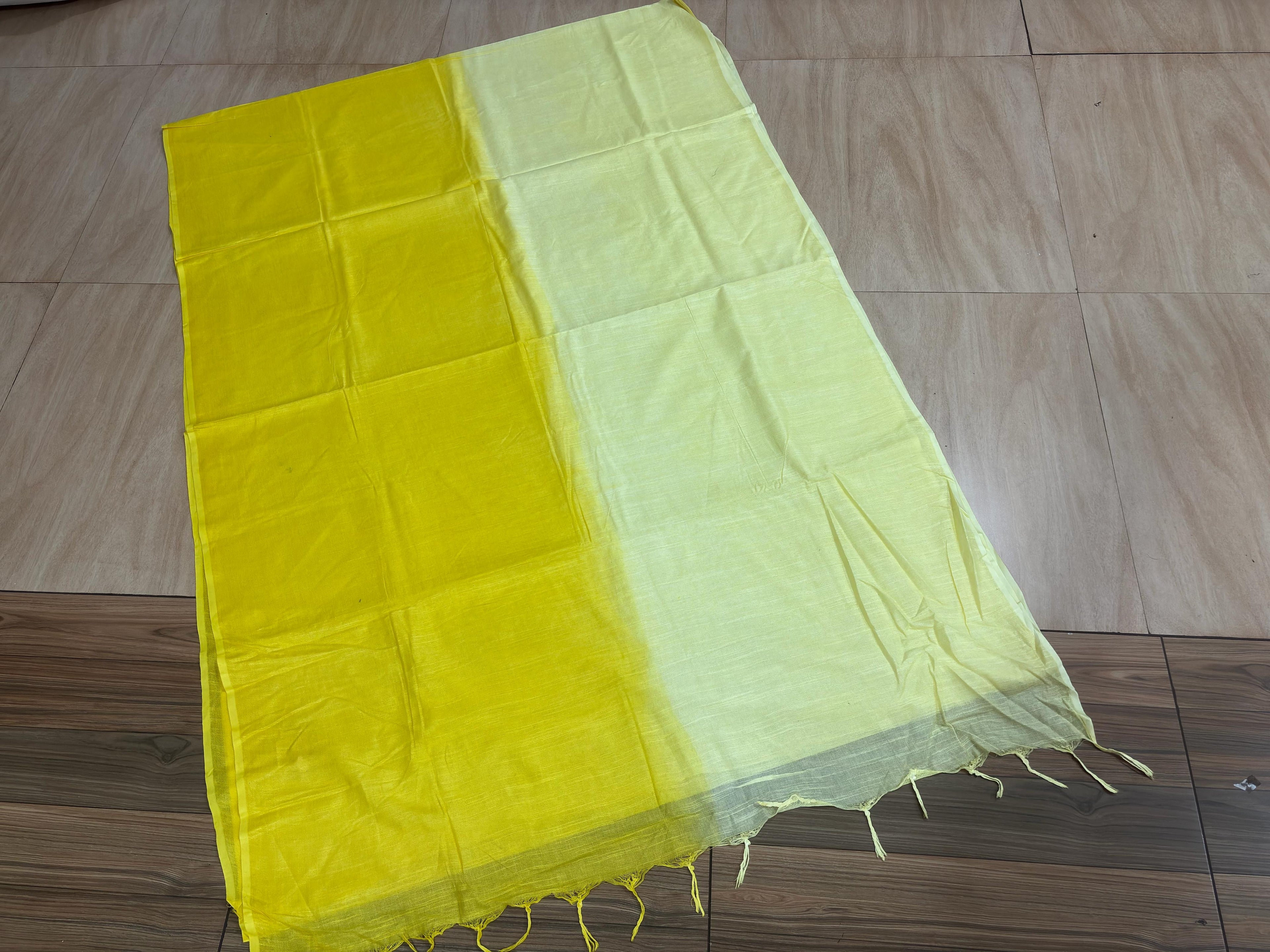 Tye and Dye borderless pure cotton saree