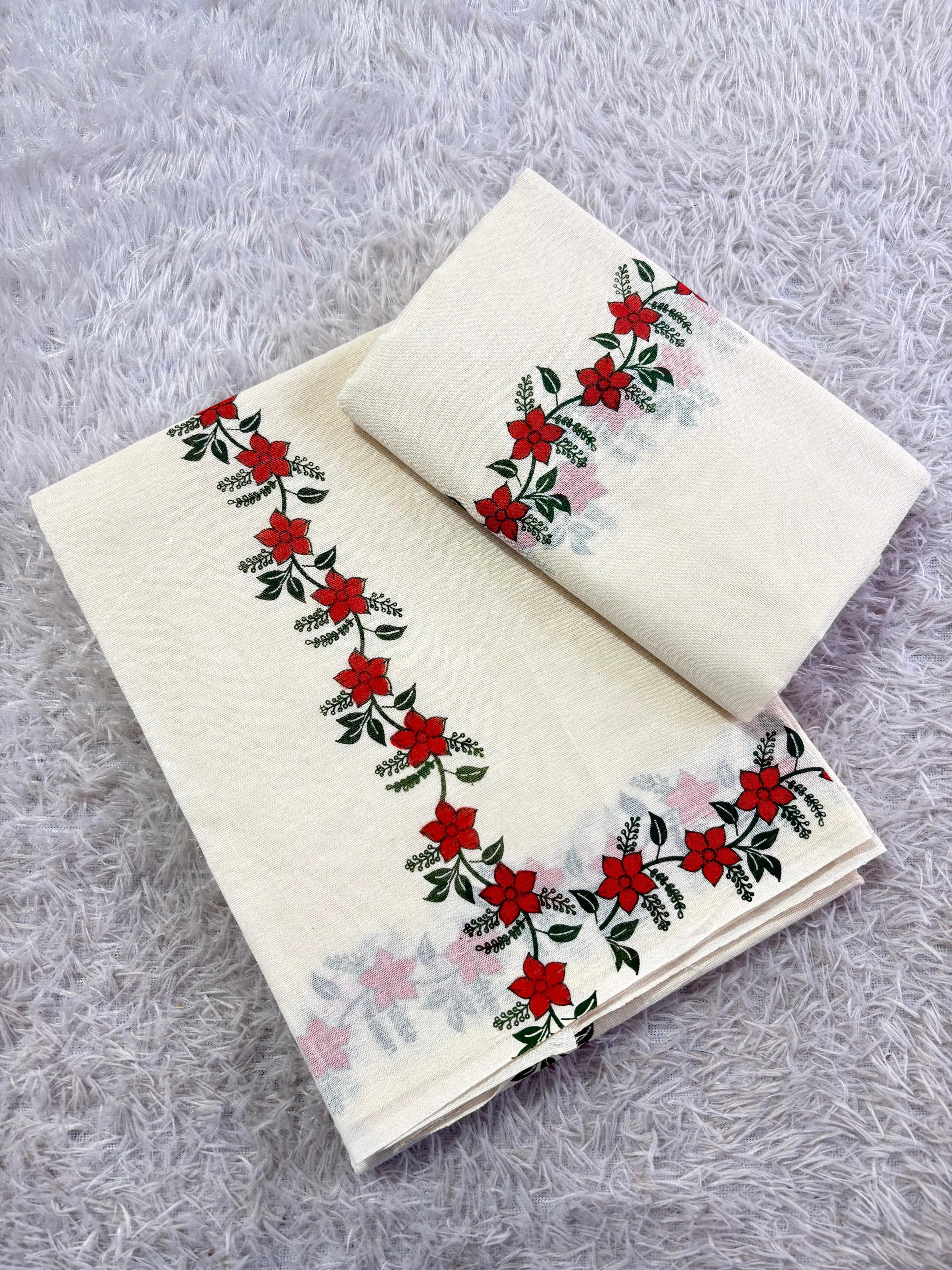 Flower set mundu