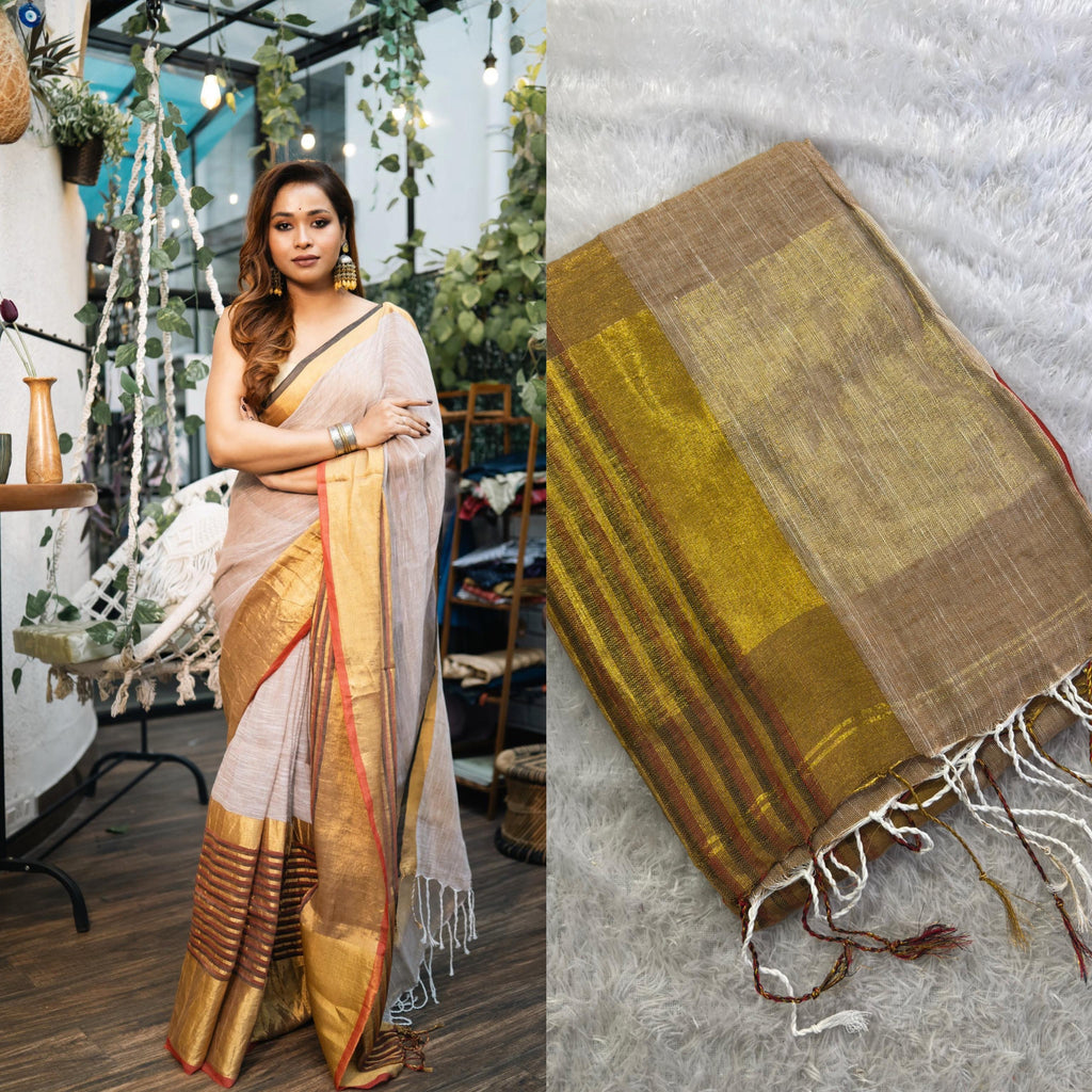 Linen Saree (Anushree inspired)