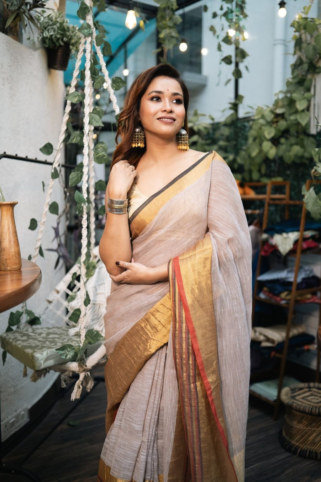 Linen Saree (Anushree inspired)