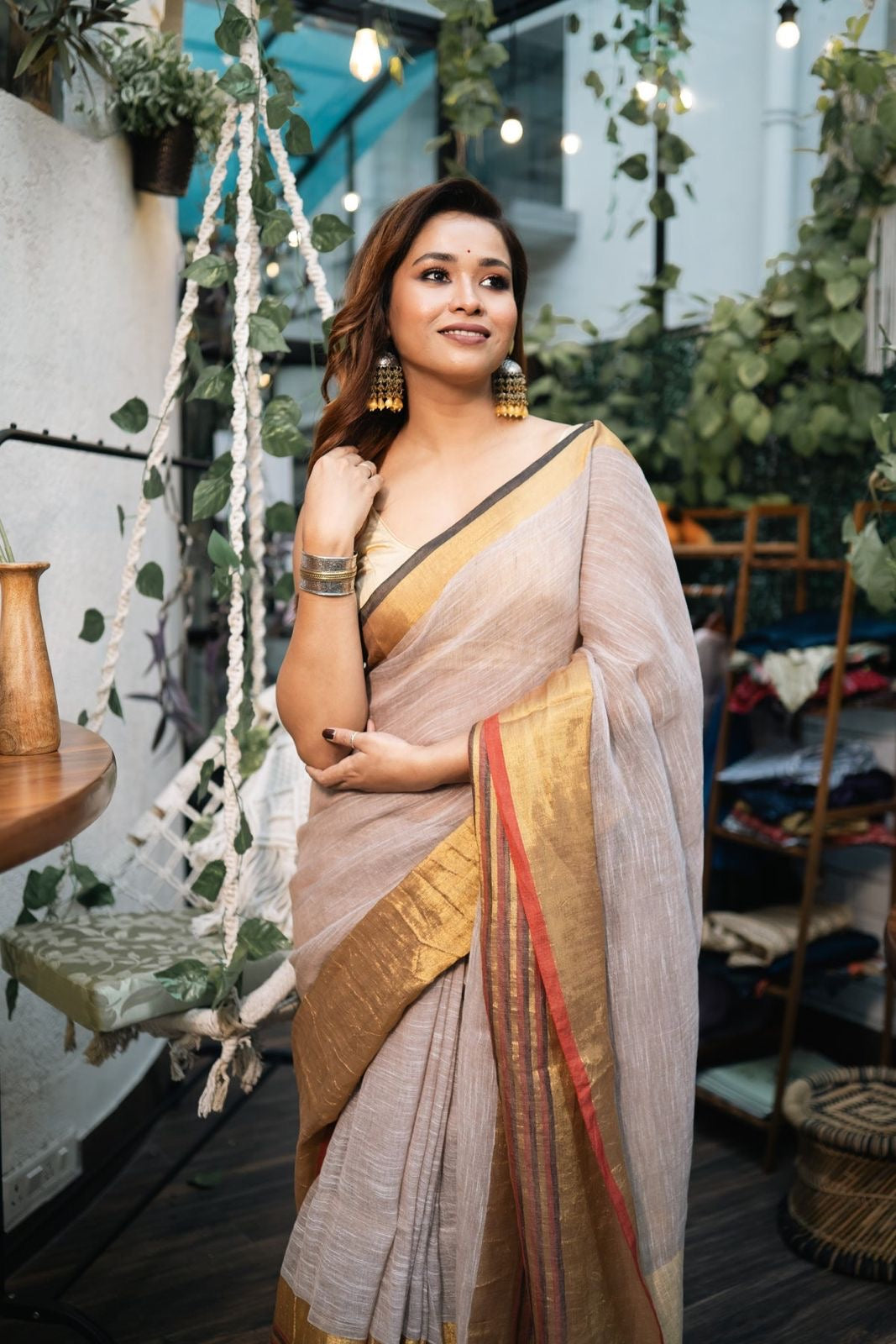Linen Saree (Anushree inspired)