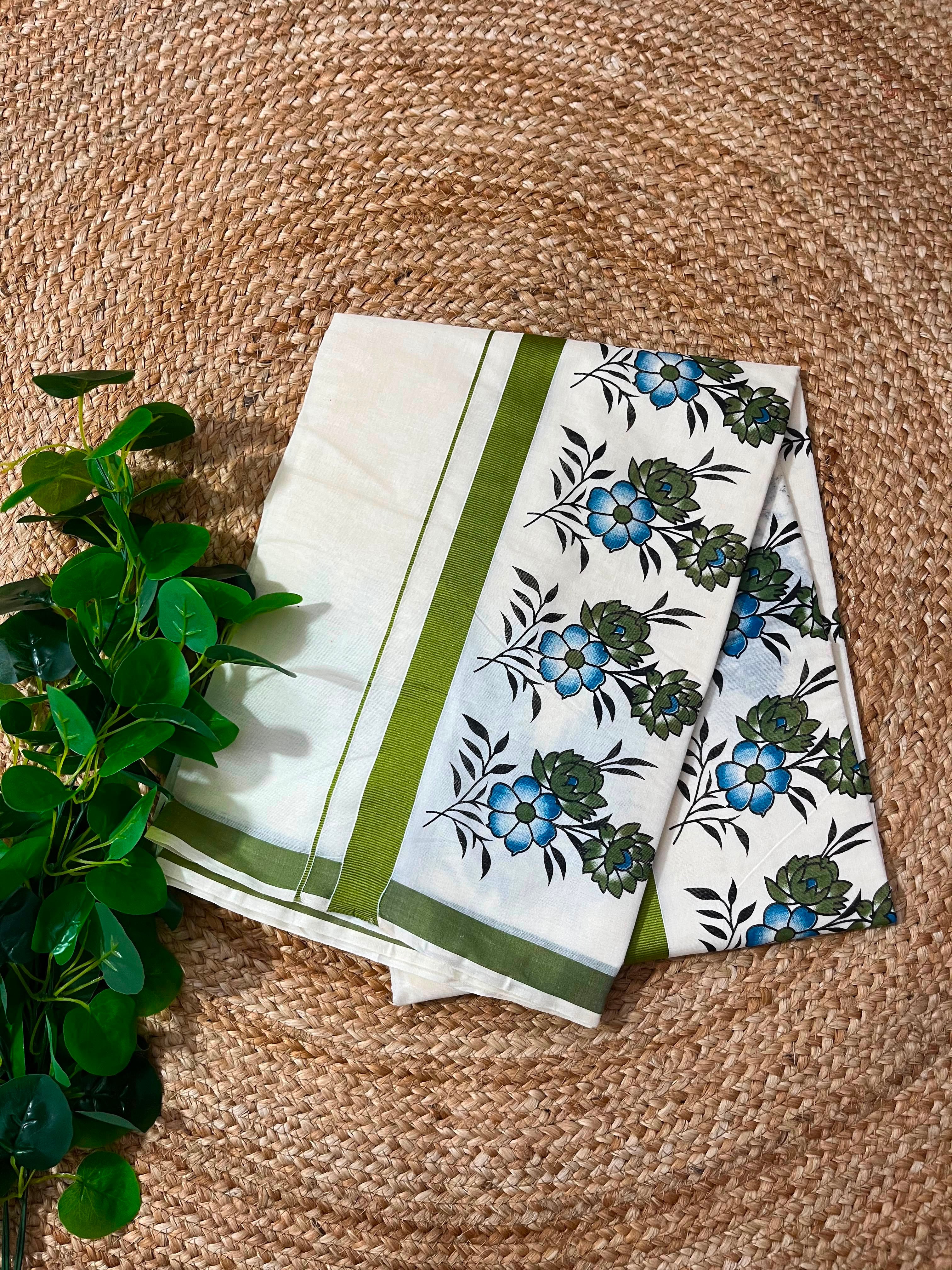 Floral  cotton Saree(Pushpam)