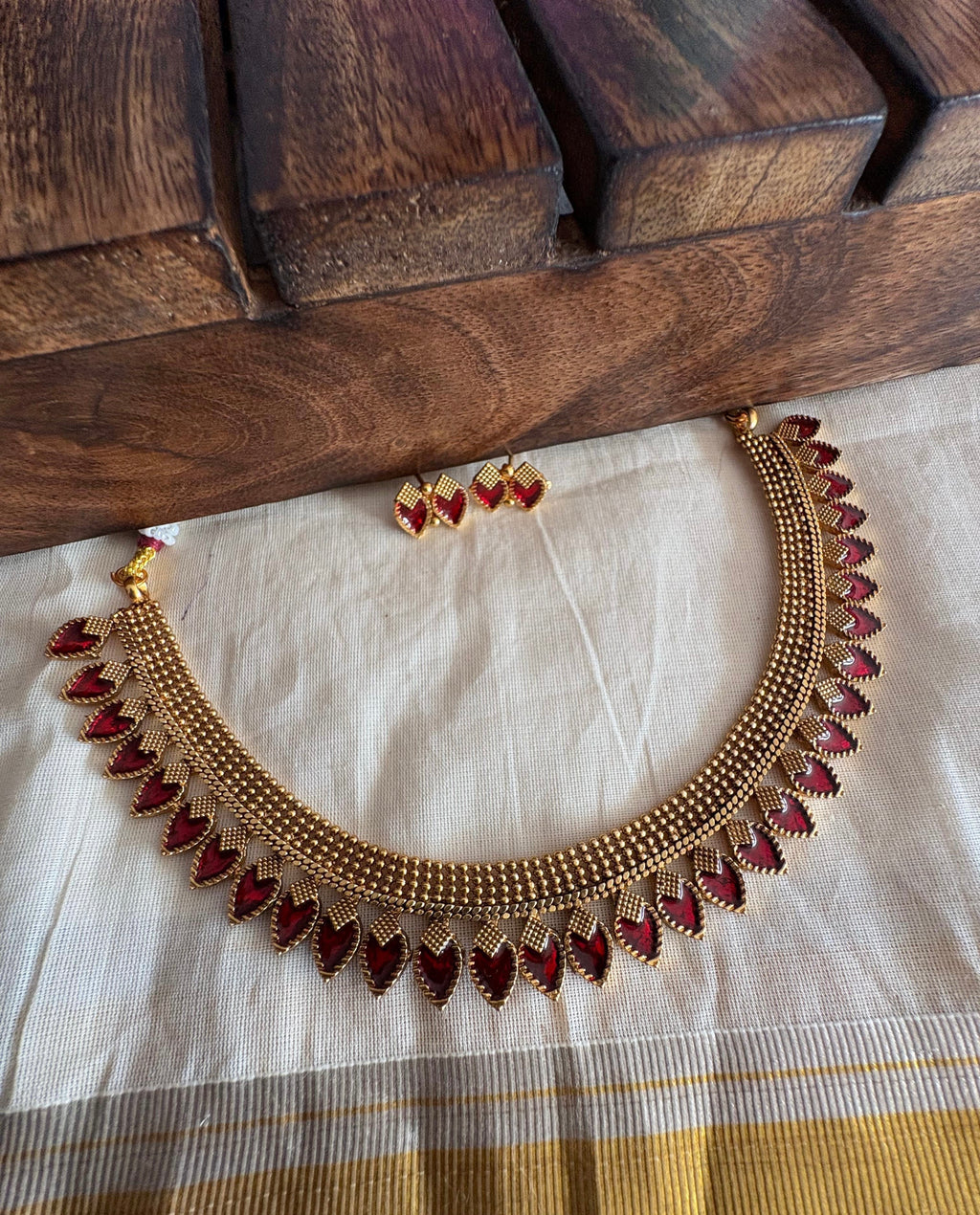 Palakka Neck set(Red)