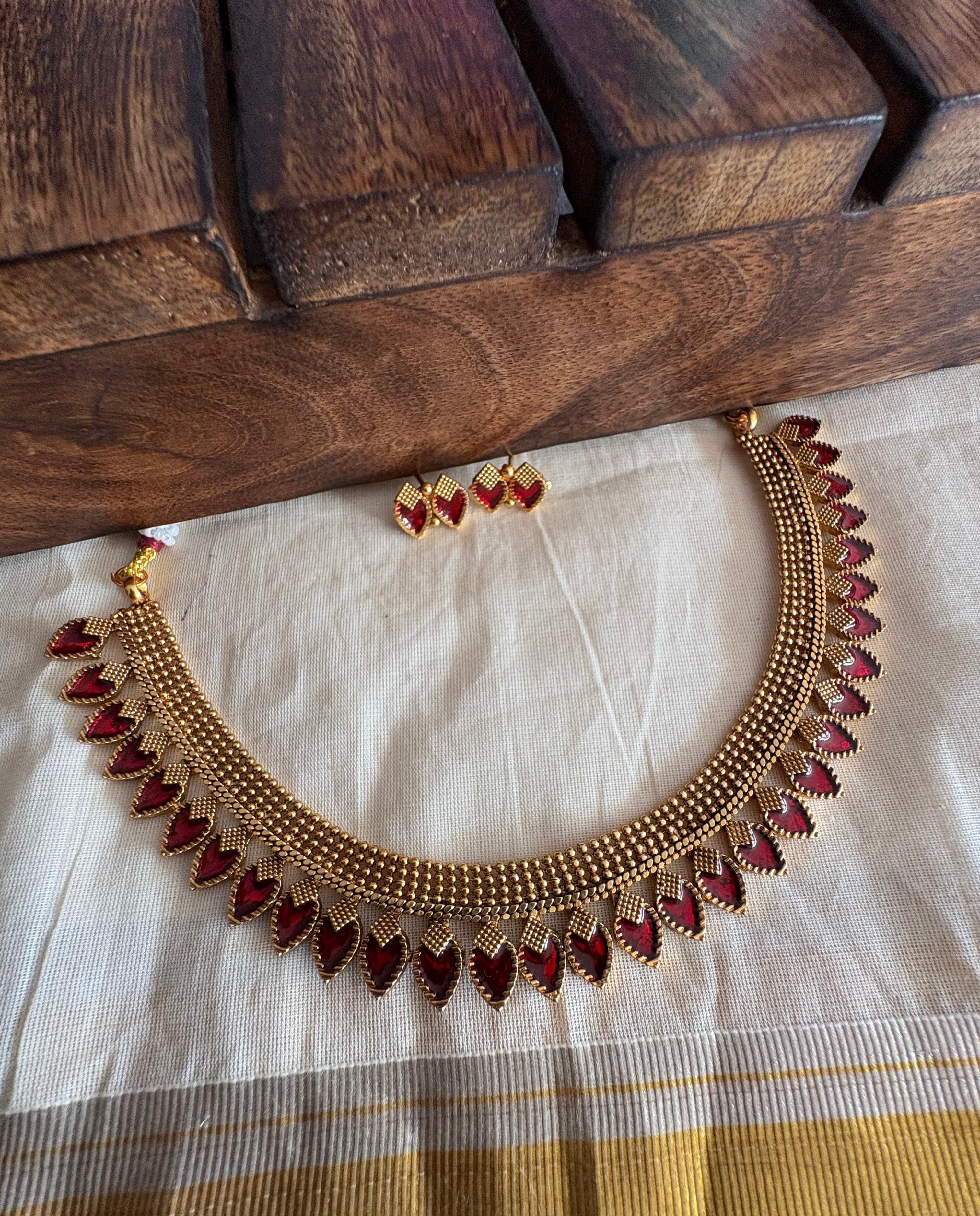 Palakka Neck set(Red)
