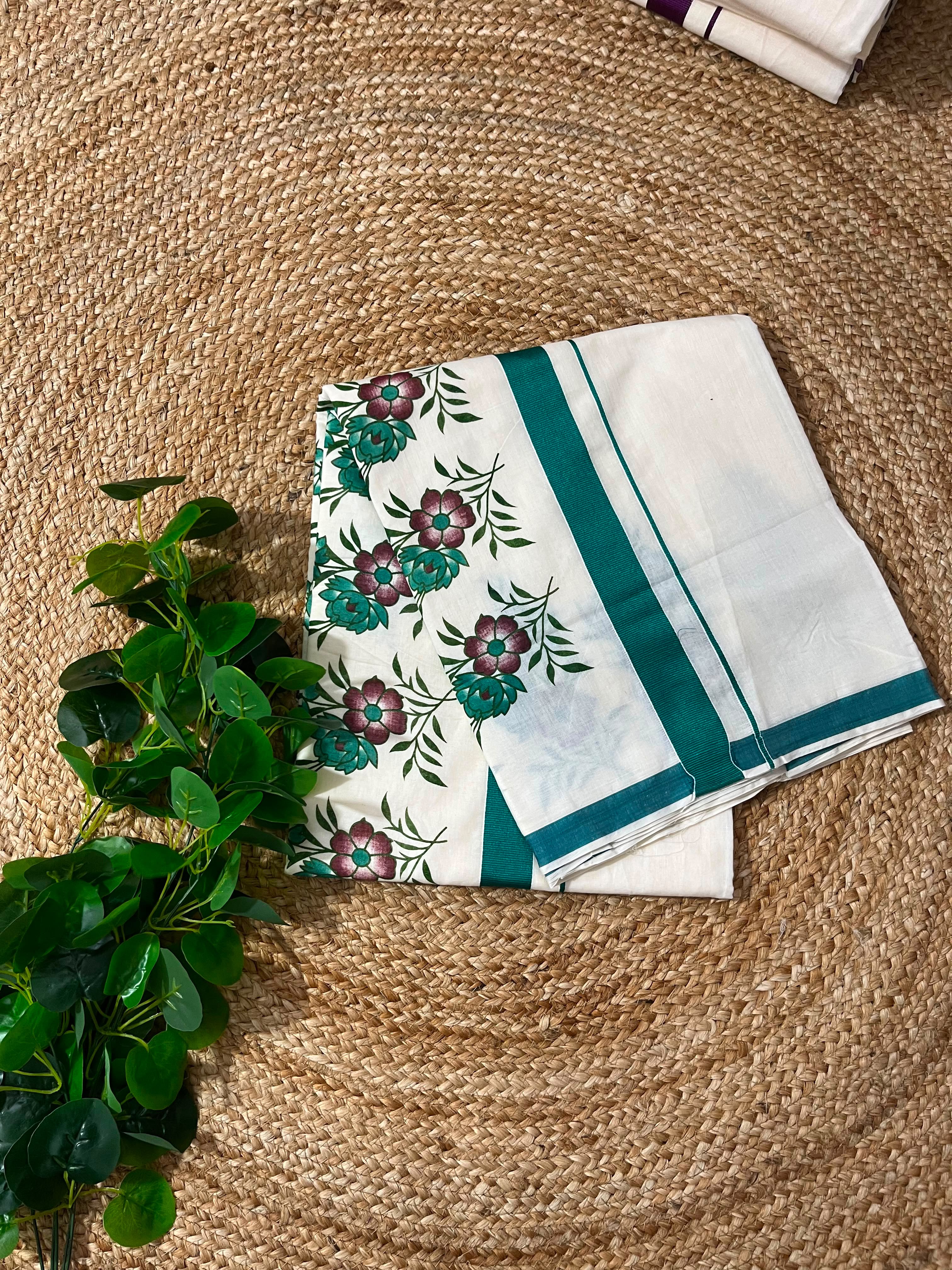 Floral  cotton Saree(Pushpam)