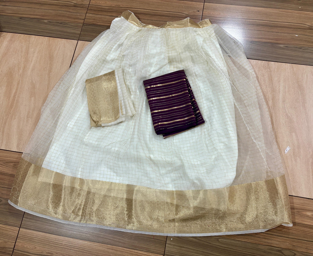 Contrast Checks Davani skirt stitched