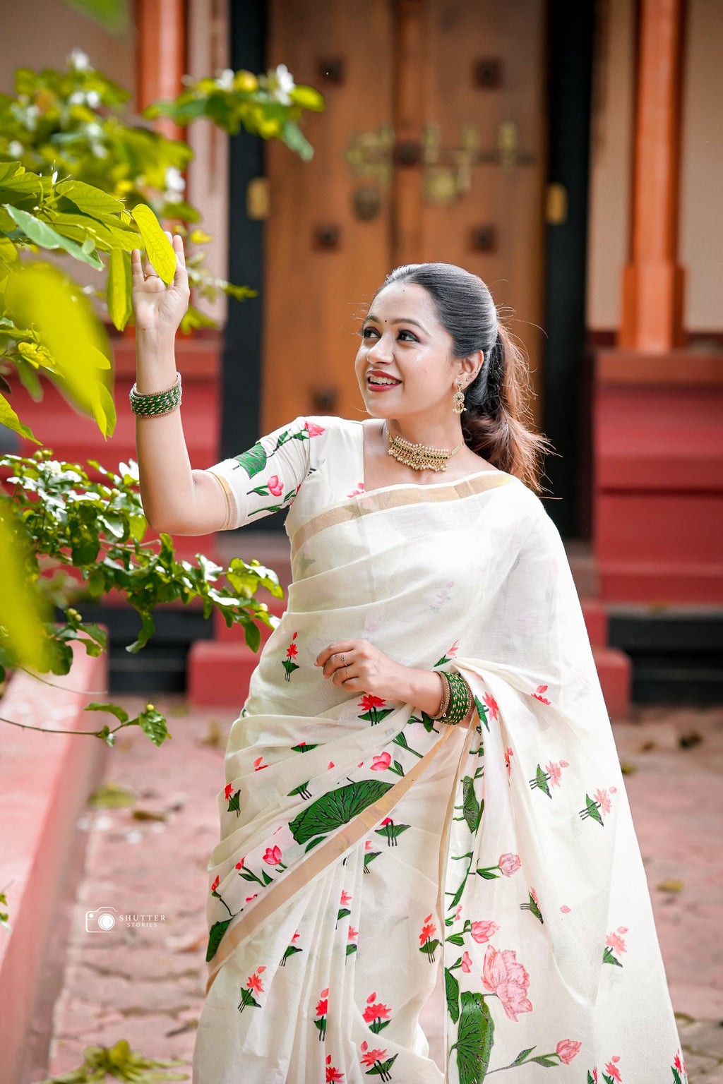 Small lotus set saree(sumangala)