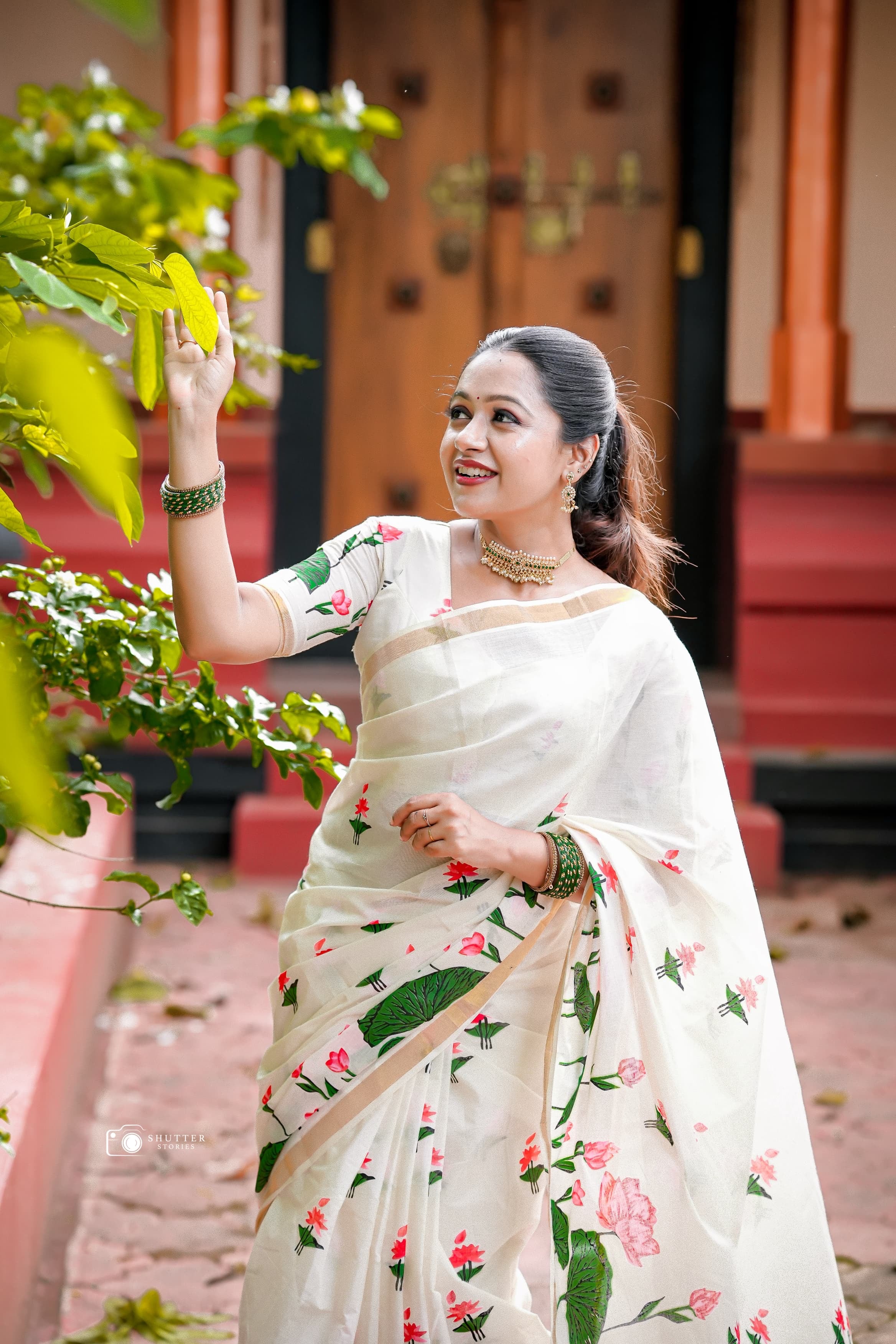 Small lotus set saree(sumangala)