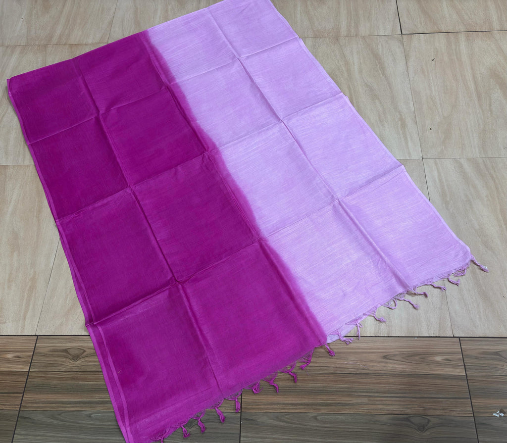 Tye and Dye borderless pure cotton saree