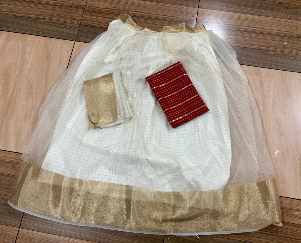 Contrast Checks Davani skirt stitched