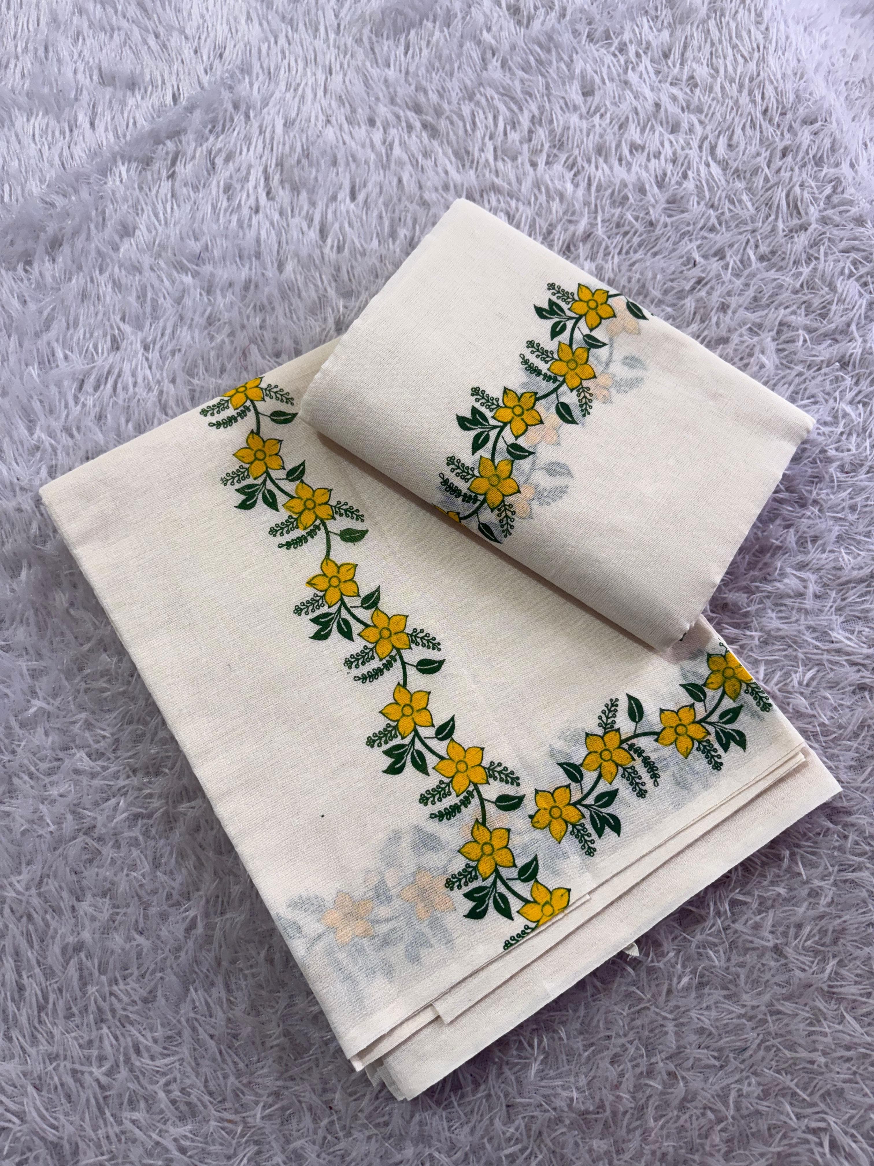 Flower set mundu