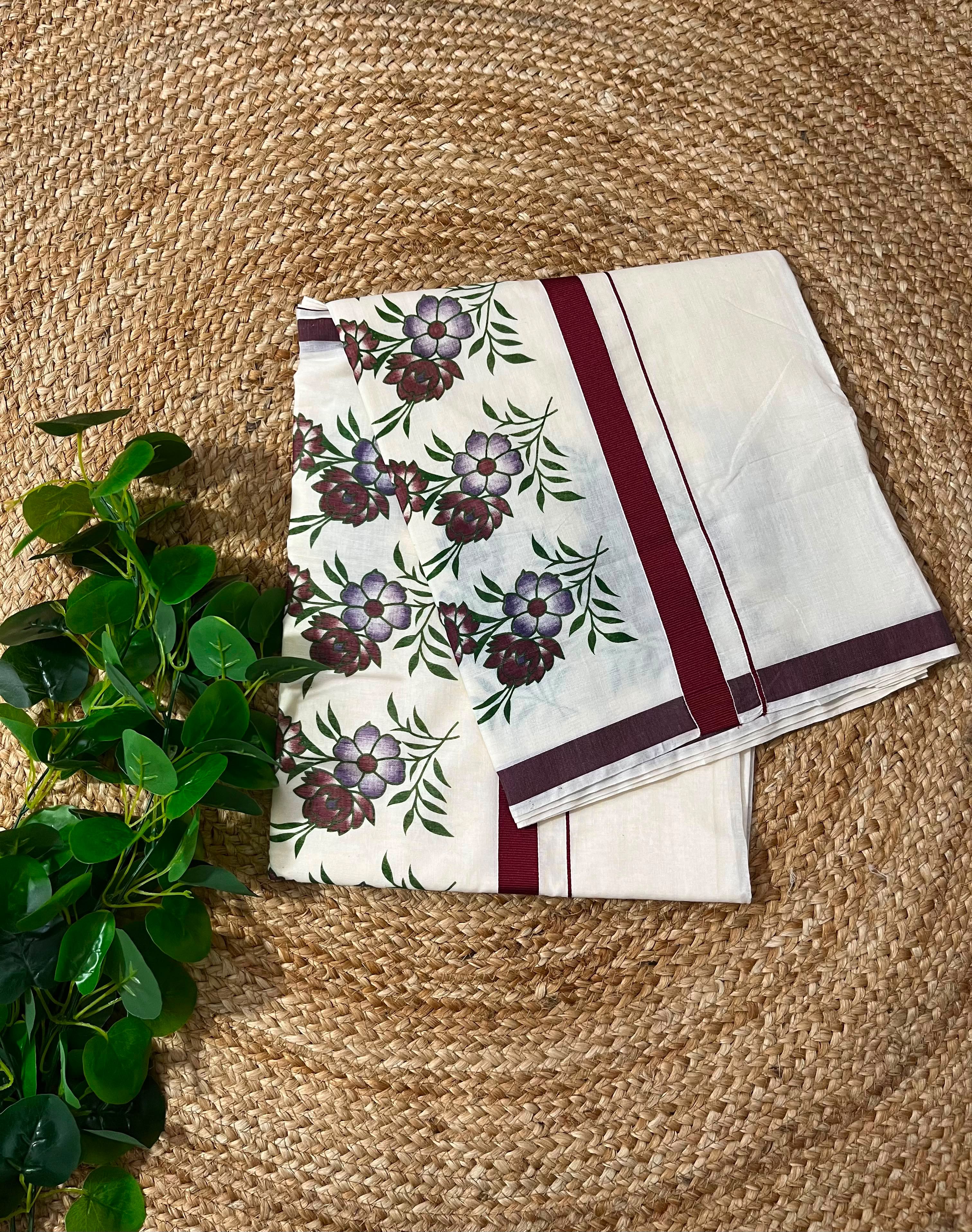 Floral  cotton Saree(Pushpam)