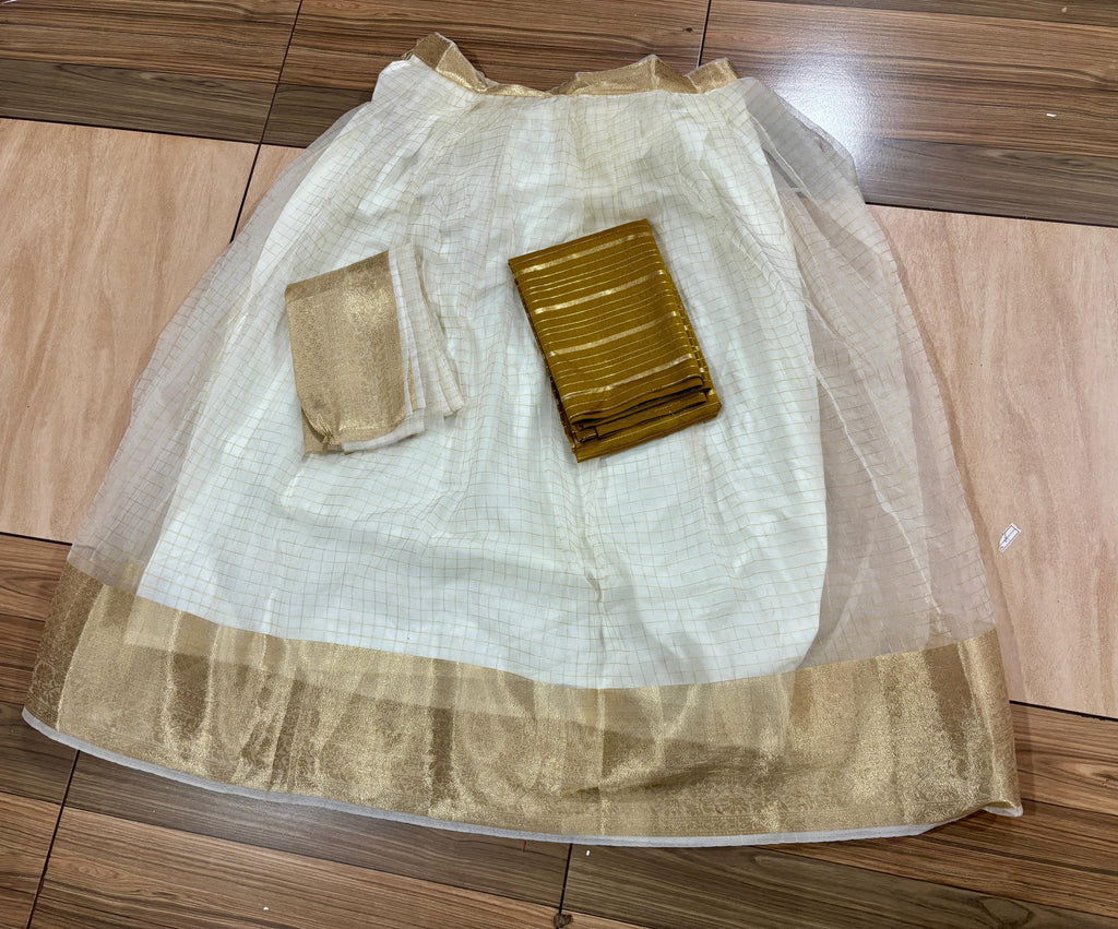 Contrast Checks Davani skirt stitched