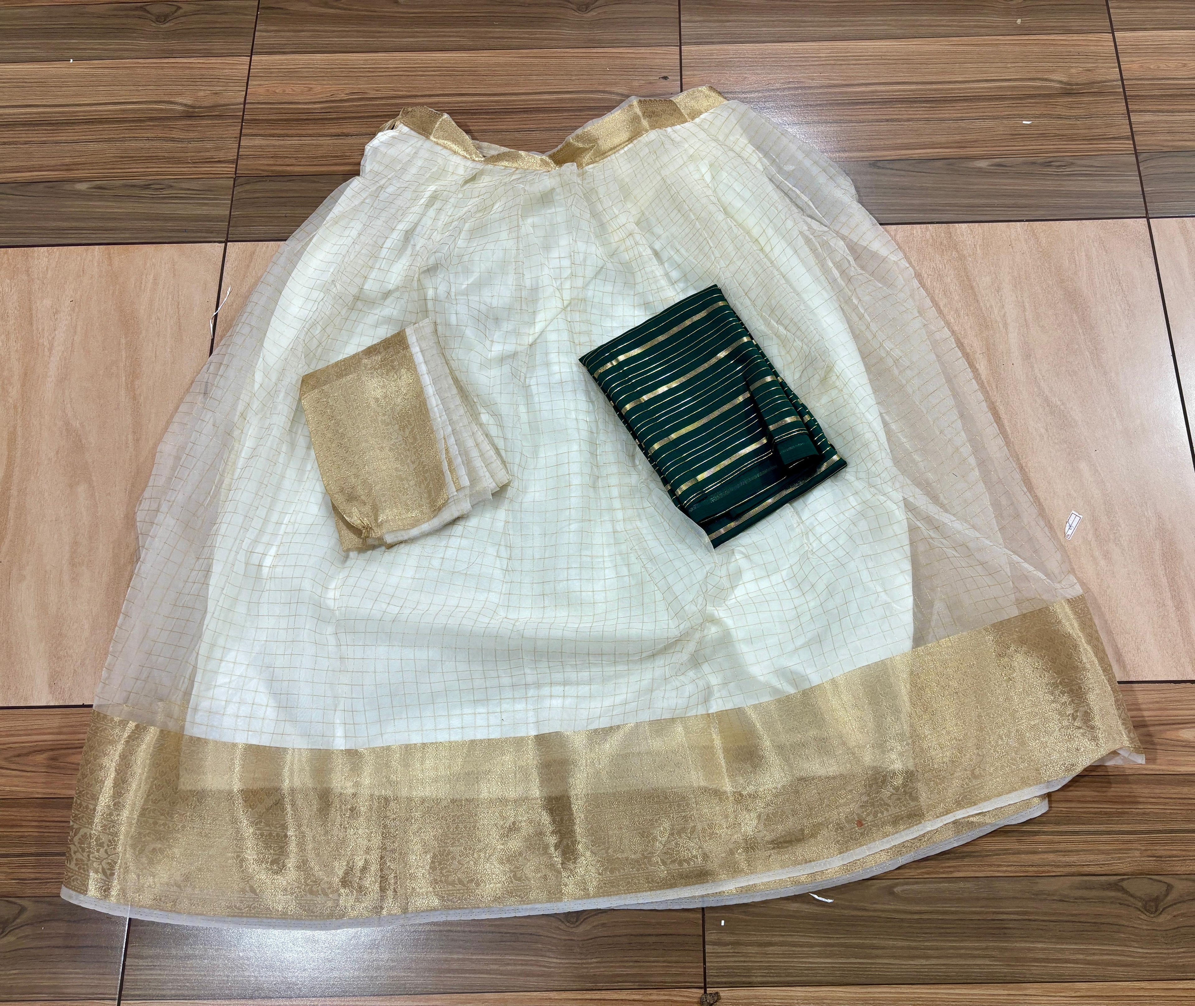 Contrast Checks Davani skirt stitched