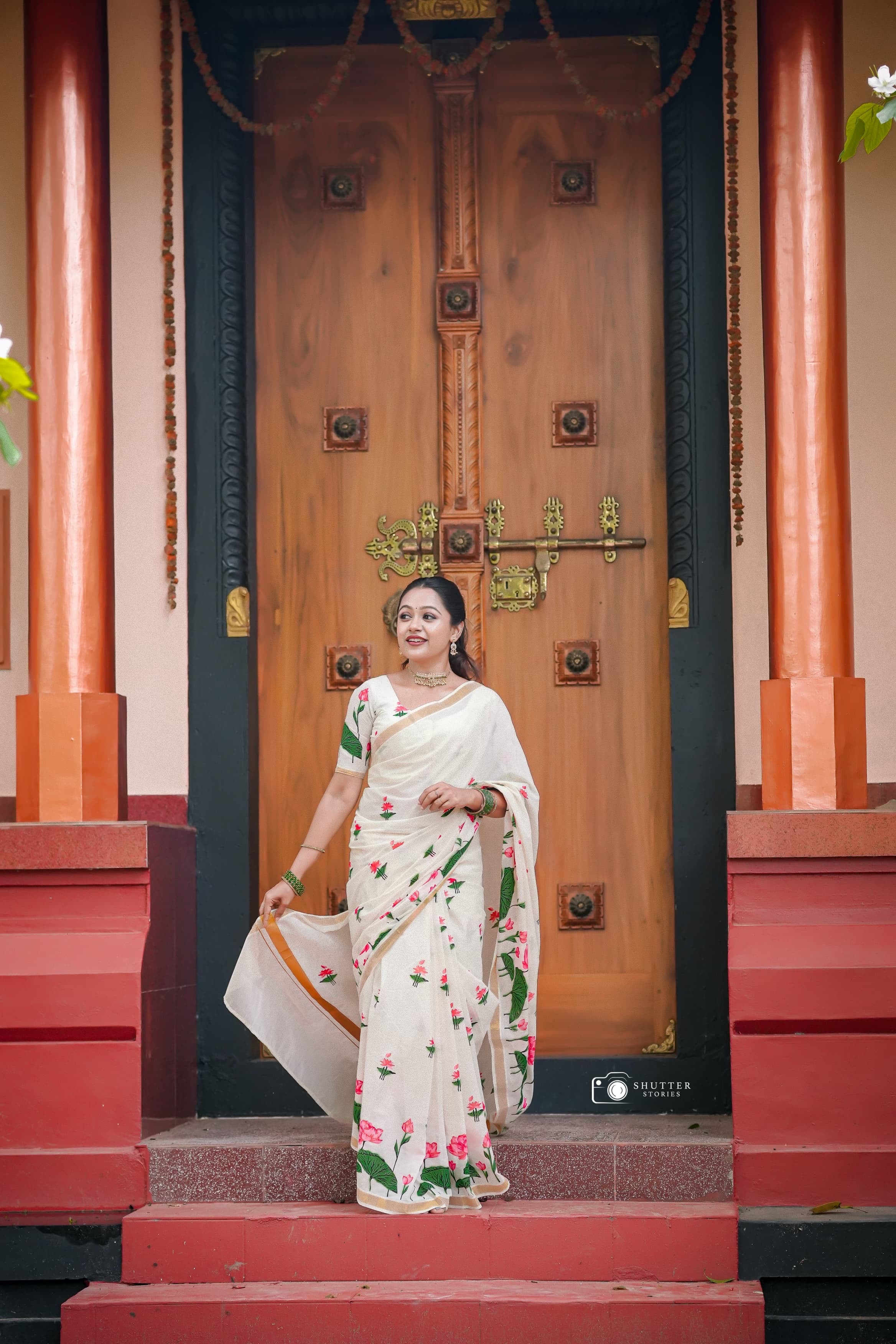 Small lotus set saree(sumangala)