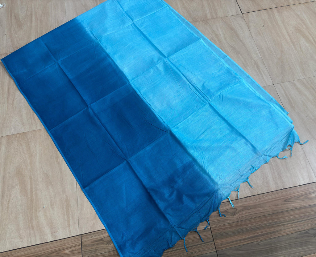 Tye and Dye borderless pure cotton saree