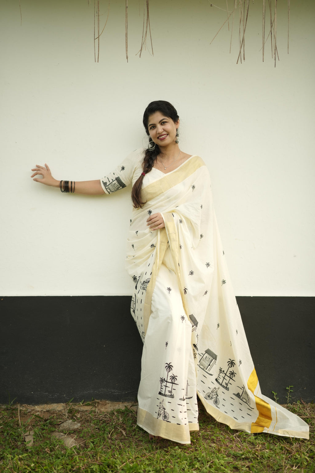 Chai Kada:Cotton Embroidered Saree