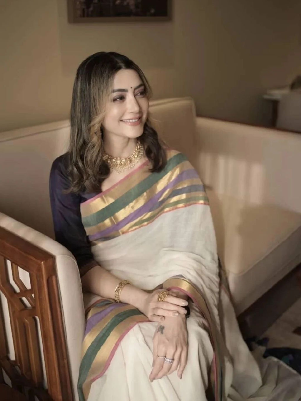Mul cotton saree(Martha inspired )