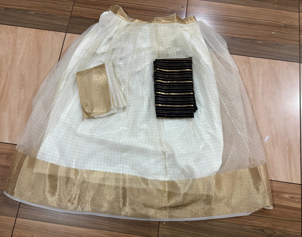 Contrast Checks Davani skirt stitched