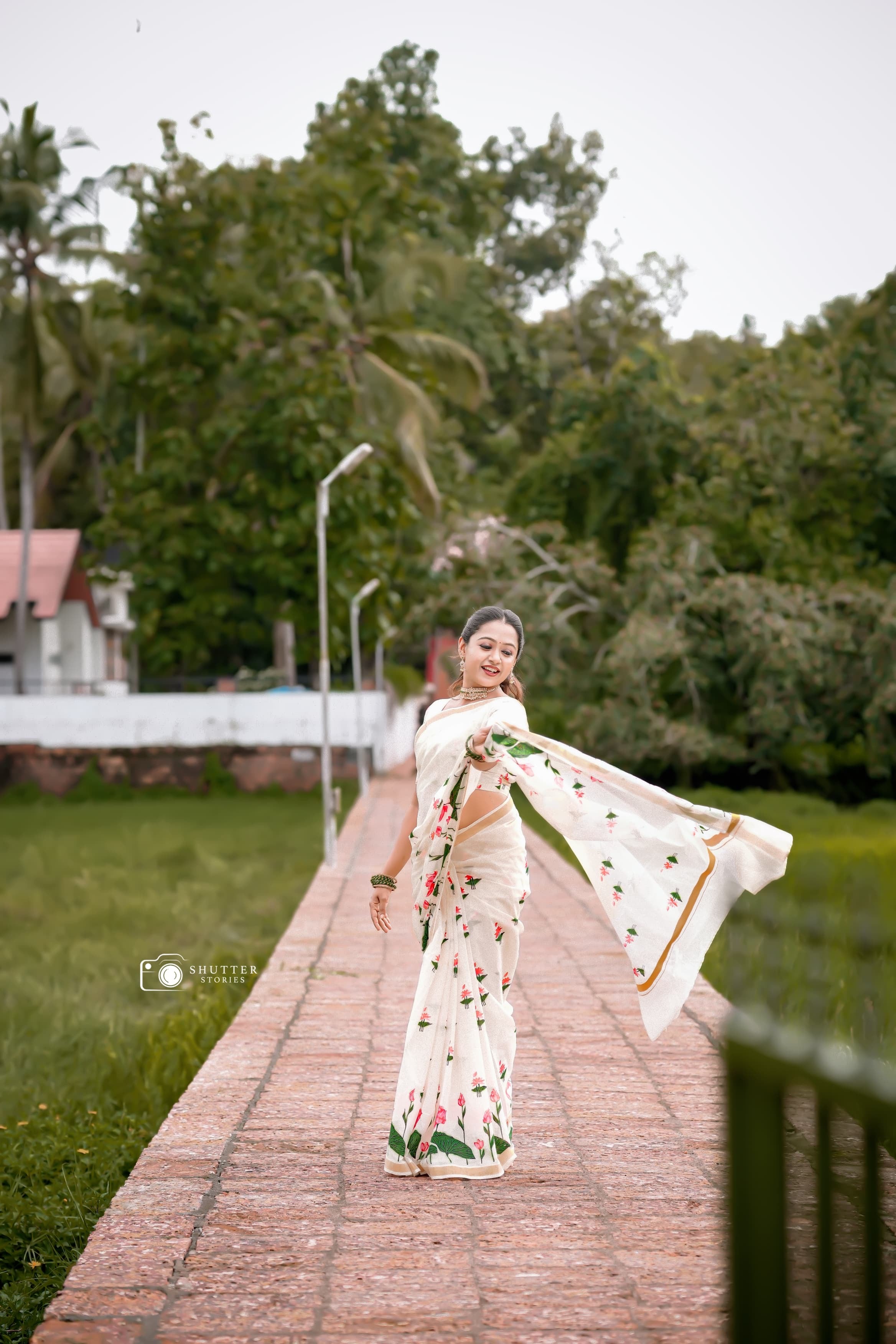 Small lotus set saree(sumangala)