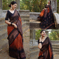 Double side temple Korean cotton saree