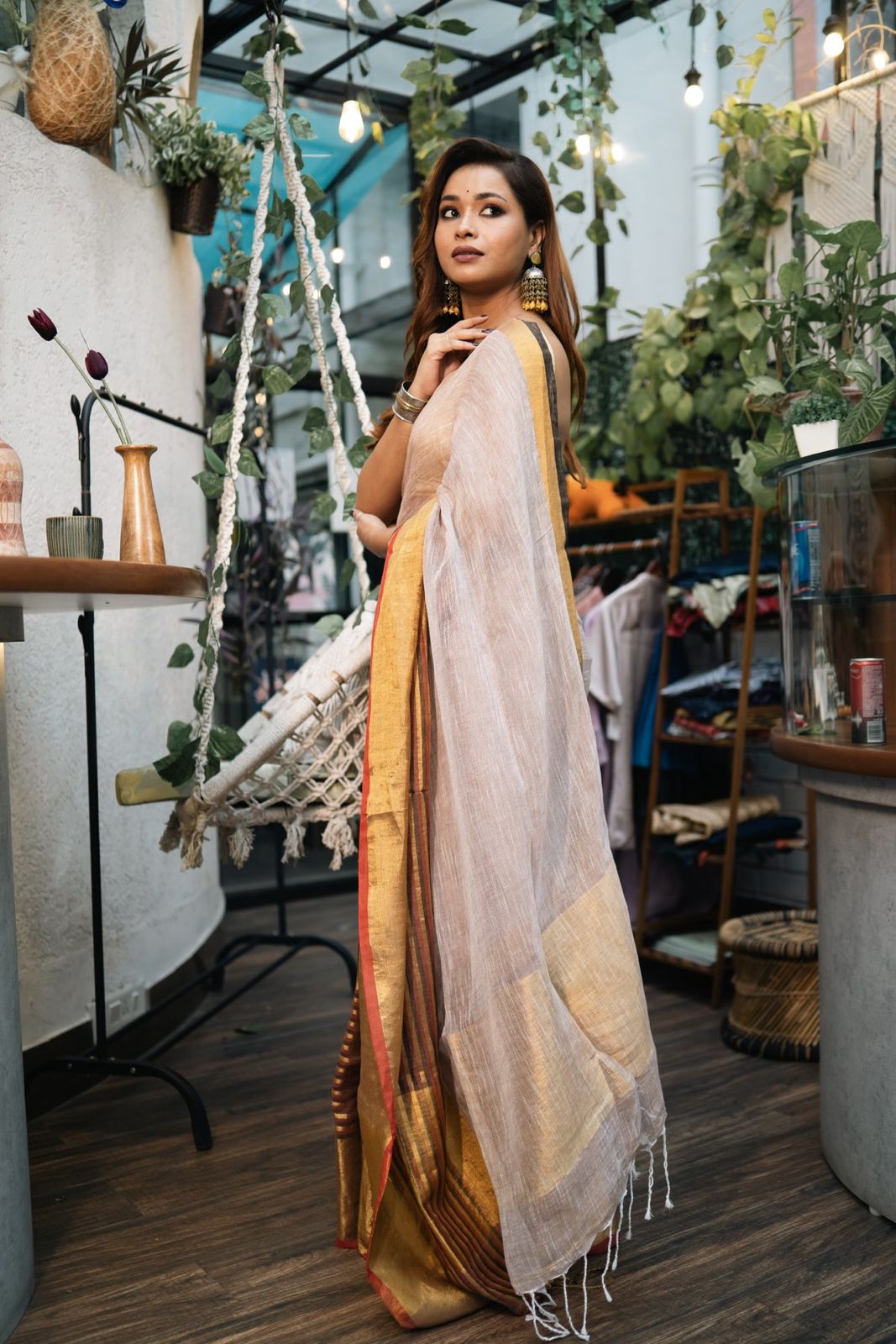 Linen Saree (Anushree inspired)