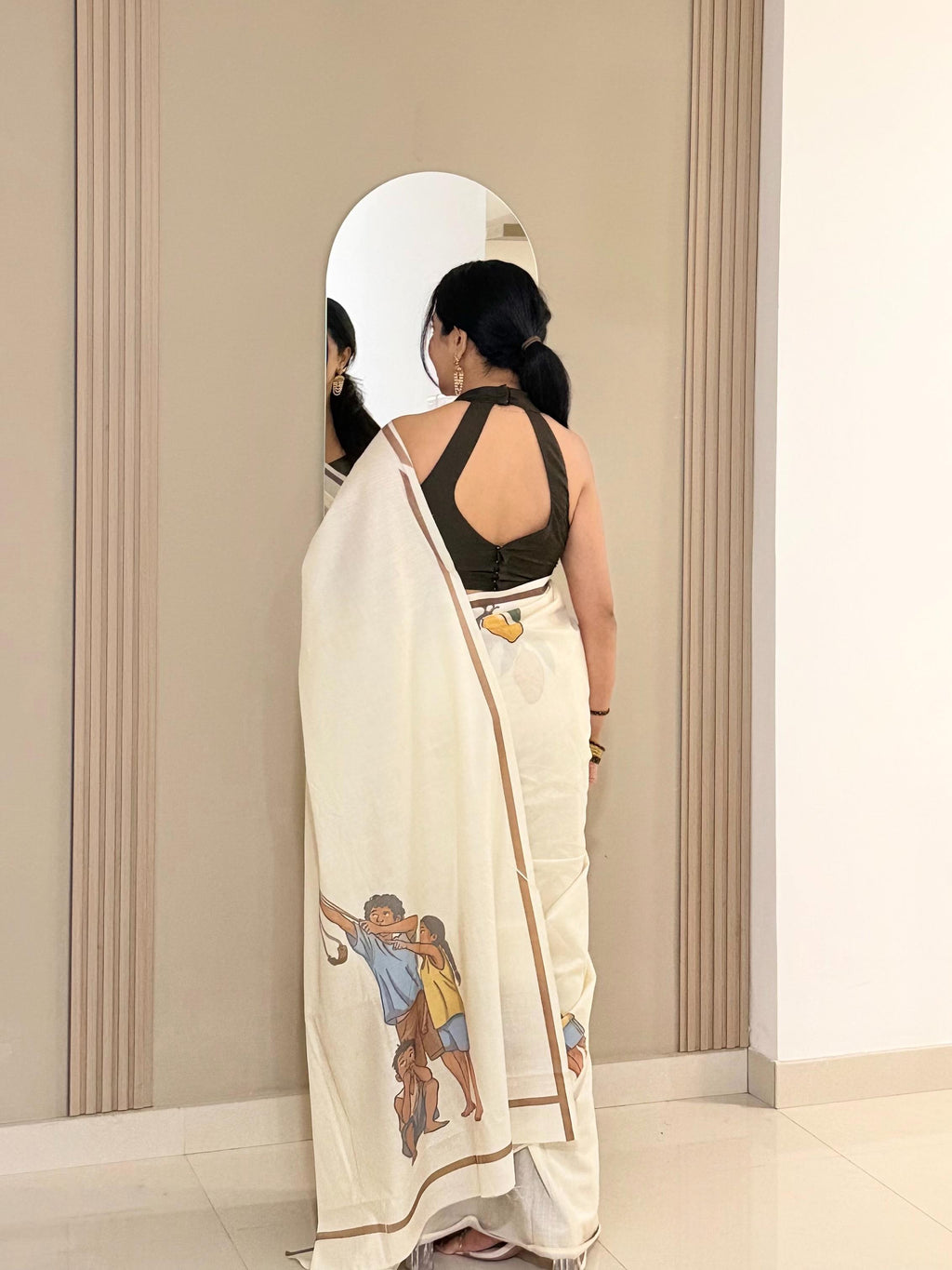 Mango Saree: Cotton Digital Printed